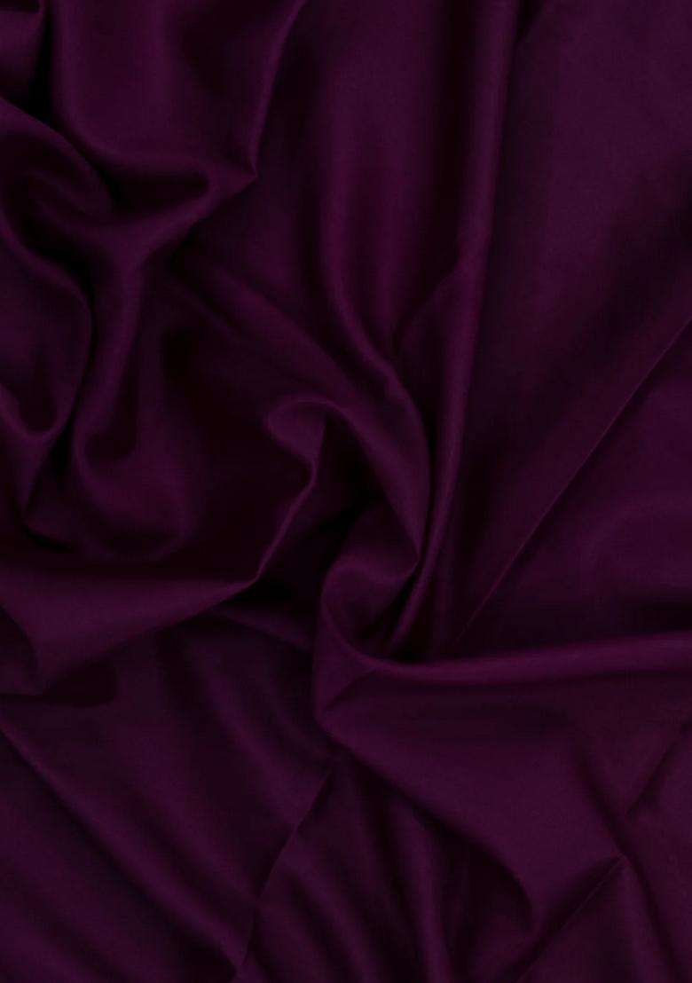 Dark Purple Woven Mysore Silk Saree With Contrast Zari Border With Traditional Woven Design For Women - Indya