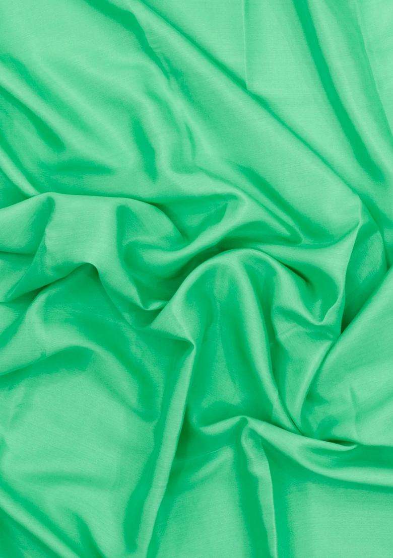 Aquamarine Woven Mysore Silk Saree With Zari Border With Traditional Woven Design For Women - Indya