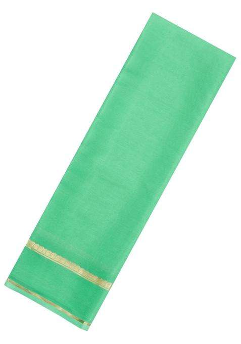 Aquamarine Woven Mysore Silk Saree With Zari Border With Traditional Woven Design For Women