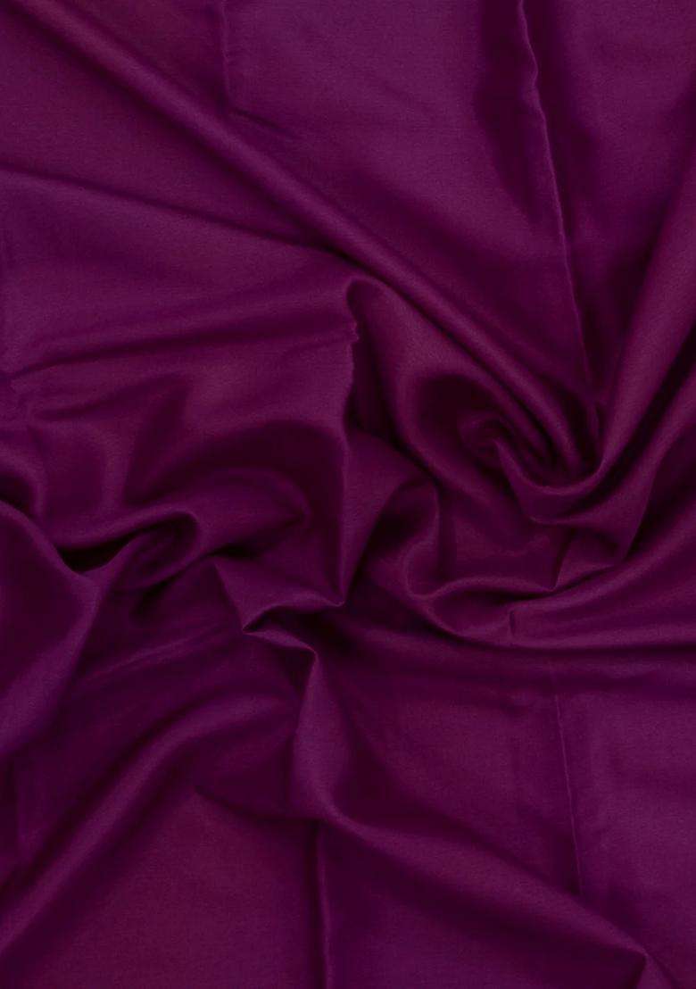 Dark Purple Woven Mysore Silk Saree With Contrast Border With Traditional Woven Design For Women - Indya