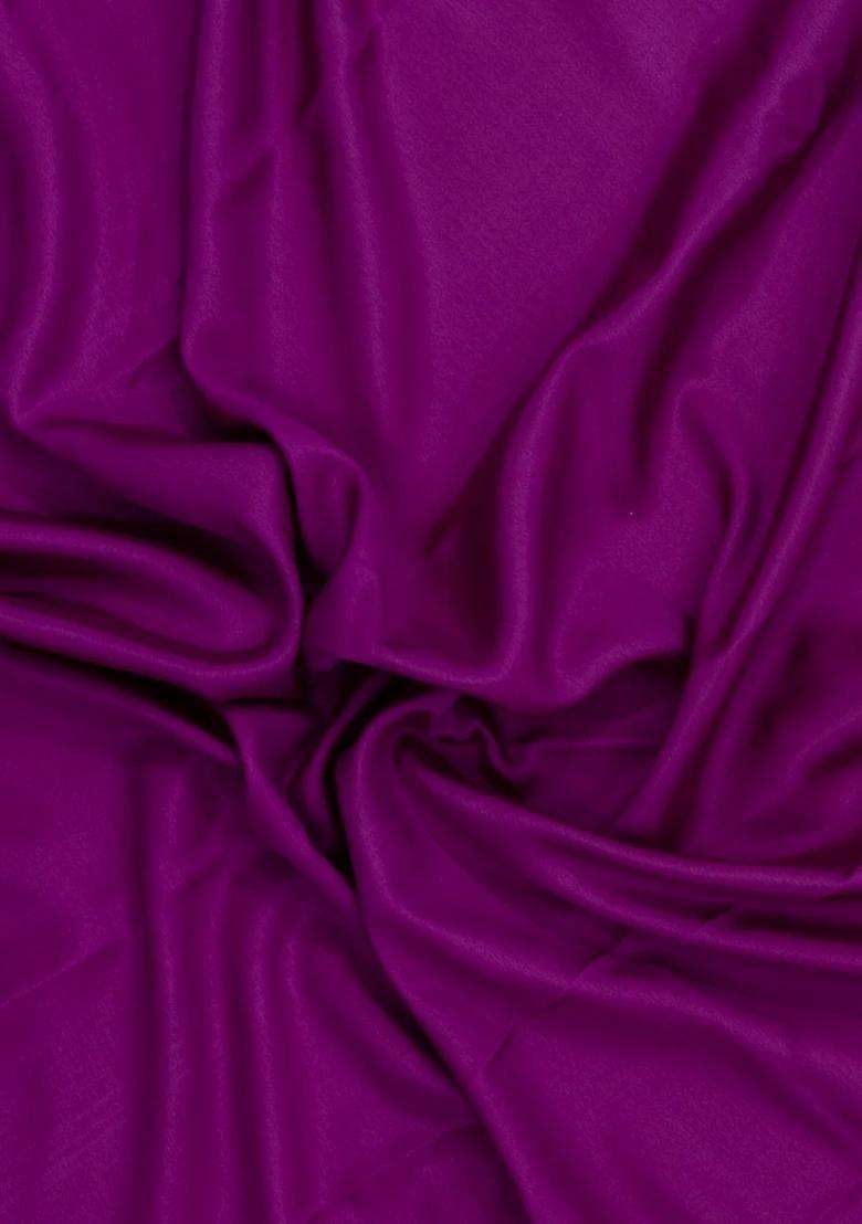 Purple Woven Mysore Silk Saree With Zari Border With Traditional Woven Design For Women - Indya