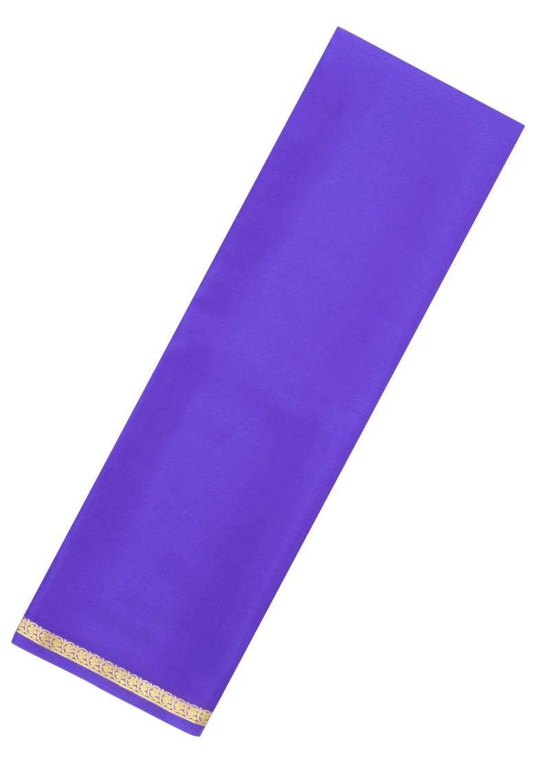 Lavander Lavender Woven Mysore Silk Saree With Zari Border With Traditional Woven Design For Women - Indya