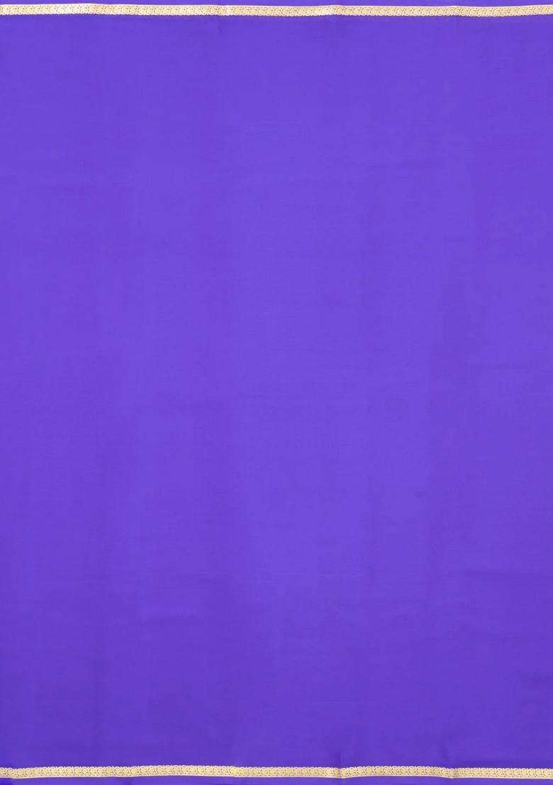 Lavander Lavender Woven Mysore Silk Saree With Zari Border With Traditional Woven Design For Women - Indya