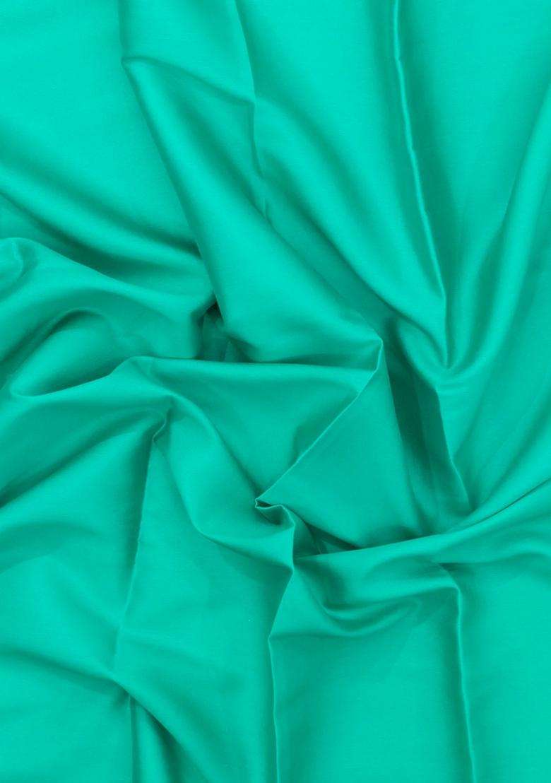Turquoise Woven Mysore Silk Saree With Zari Border With Traditional Woven Design For Women - Indya