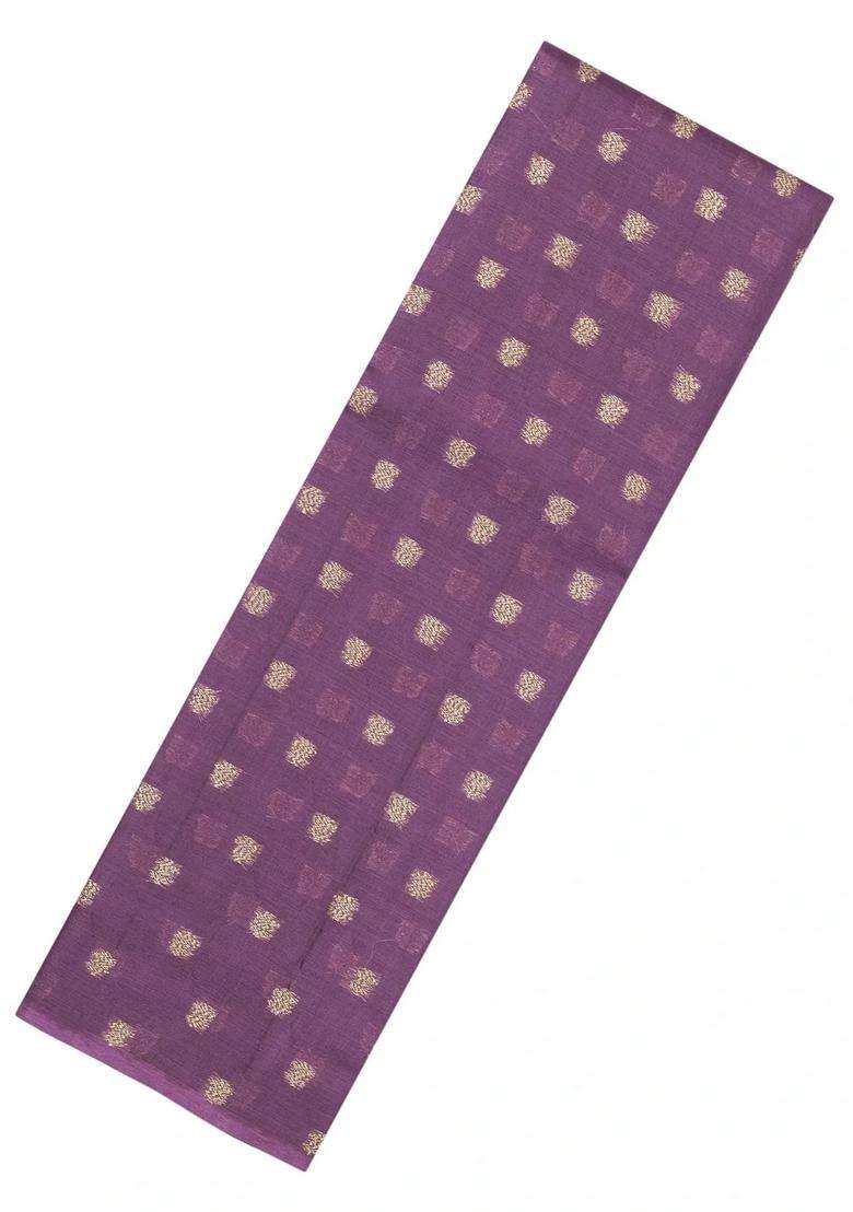 Lilac Woven Tussar Silk Saree With Floral Buttas With Buttas And Brocade Design For Women - Indya