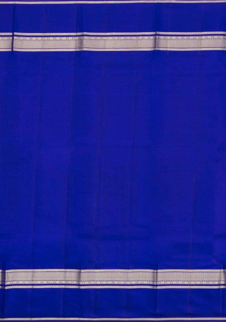 Sky Blue Woven Pure Silk Saree With Zari Buttas With Buttas And Brocade Design For Women - Indya