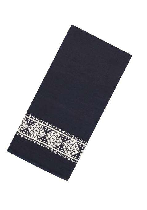 Black Printed Jaipur Cotton Saree With Floral Motifs For Women