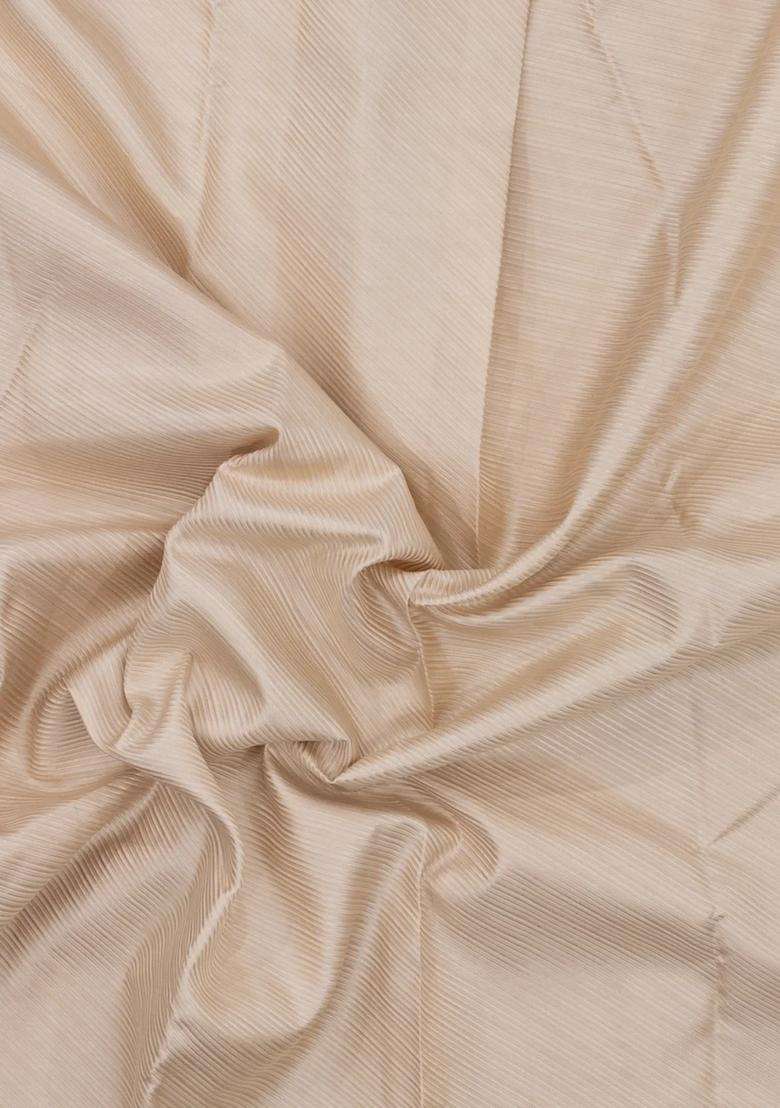 Cream Handloom Kanchipuram Silk Saree With Meena Floral Border With Buttas And Brocade Design For Women - Indya