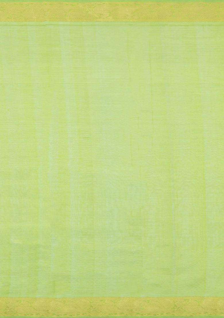 Purple Handloom Silk Cotton Saree With Checks With Checks And Stripes Design For Women - Indya