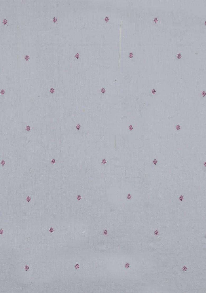 Dusty Pink Embroidered Organza Saree With Bird Motifs For Women - Indya