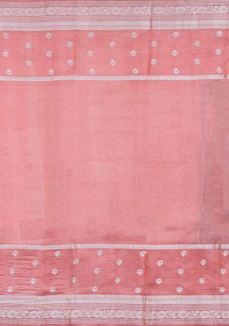 Maroon Woven Banarasi Poona Silk Saree With Checks Buttas With Buttas And Brocade Design For Women - Indya