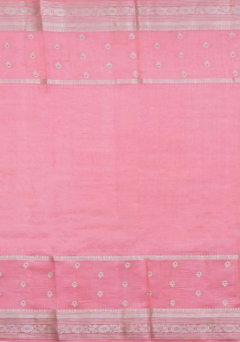 Red Woven Banarasi Poona Silk Saree With Checks Buttas With Buttas And Brocade Design For Women - Indya