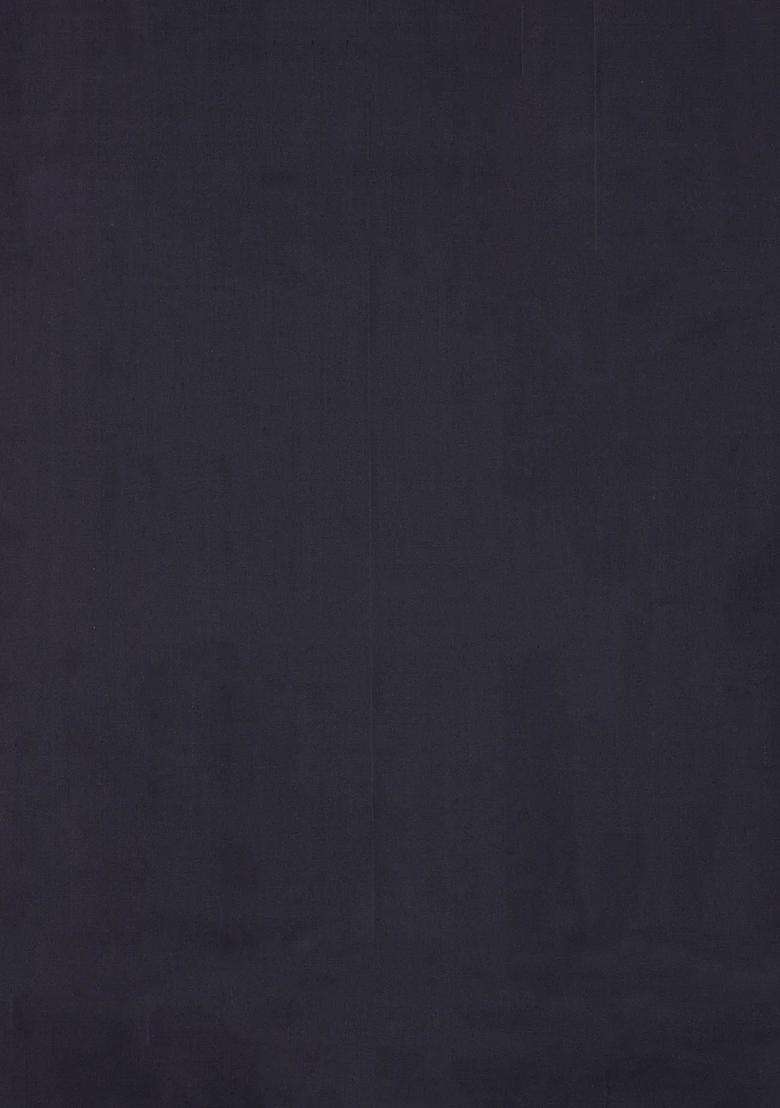 Black Handloom Kanchipuram Silk Saree With Meena Motifs With Buttas And Brocade Design For Women - Indya