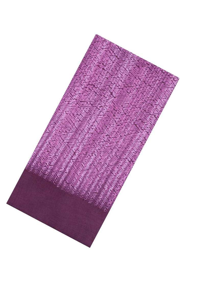 Lavander Lavender Handloom Bengal Cotton Saree With Abstract Motifs With Buttas And Brocade Design For Women - Indya