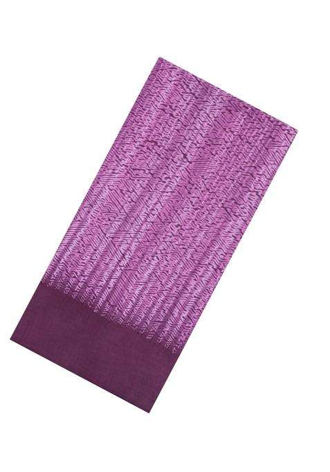 Lavander Lavender Handloom Bengal Cotton Saree With Abstract Motifs With Buttas And Brocade Design For Women