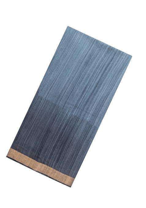 Grey Printed Tussar Silk Saree With Annam Motifs For Women