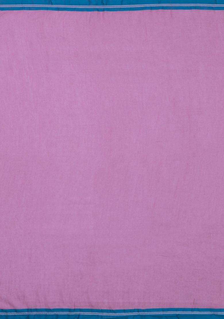 Pink Handloom Bengal Cotton Saree With Meena Buttas With Buttas And Brocade Design For Women - Indya