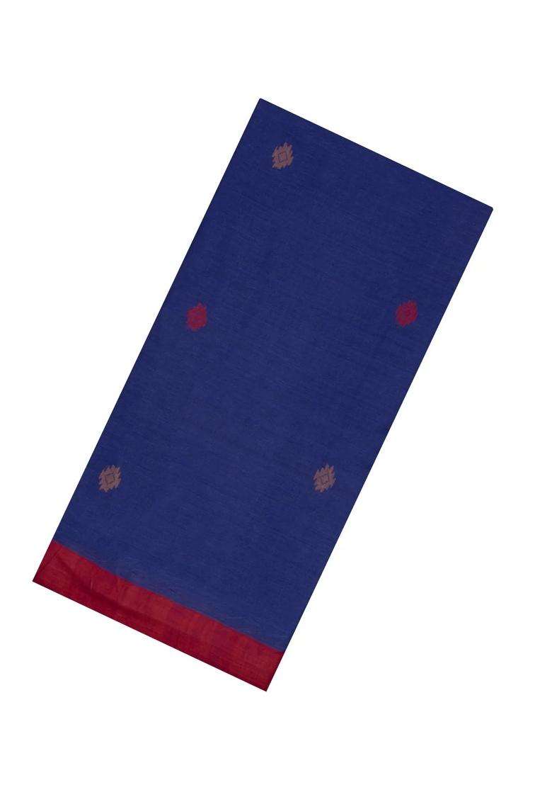 Purple Woven Tussar Silk Saree With Buttas Contrast Border With Buttas And Brocade Design For Women - Indya