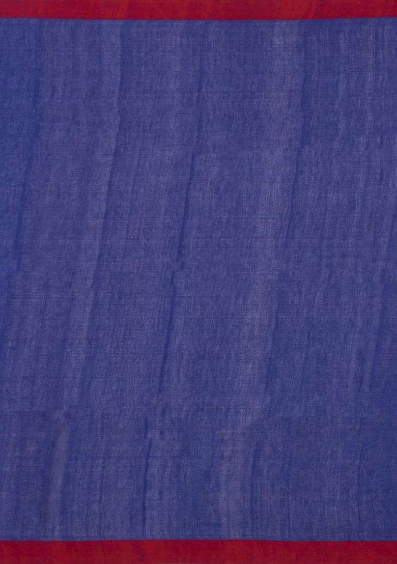 Purple Woven Tussar Silk Saree With Buttas Contrast Border With Buttas And Brocade Design For Women - Indya