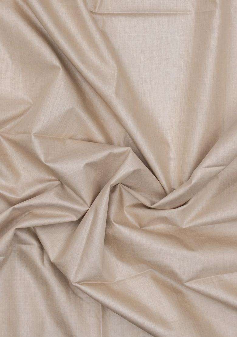 Taupe Woven Tussar Silk Saree With Contrast Border With Traditional Woven Design For Women - Indya