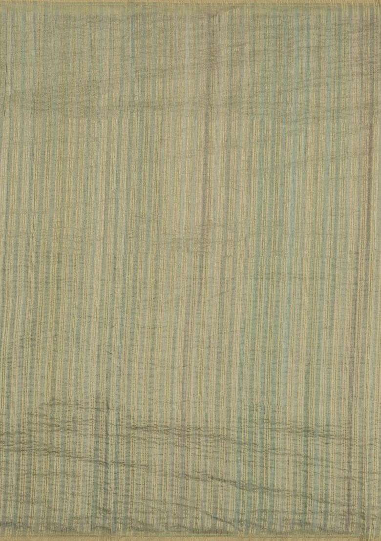 Multi Colour Printed Synthetic Tussar Silk Saree With Zari Border For Women - Indya