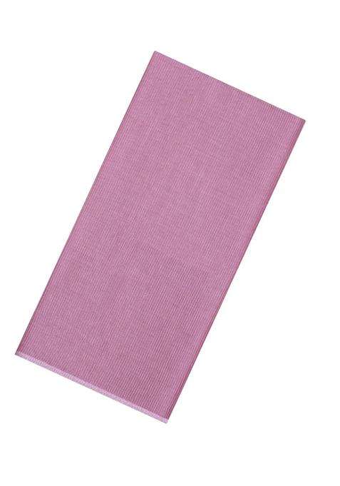 Dusty Pink Woven Tussar Silk Saree With Stripes With Checks And Stripes Design For Women