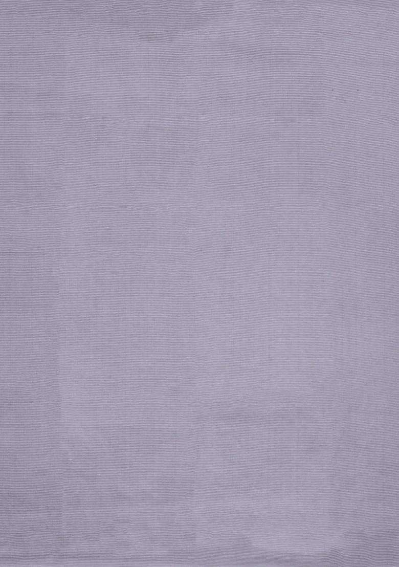 Grey Woven Tussar Silk Saree With Stripes With Checks And Stripes Design For Women - Indya