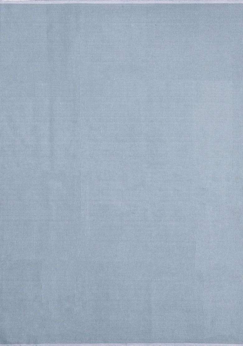 Grey Woven Tussar Silk Saree With Stripes With Checks And Stripes Design For Women - Indya