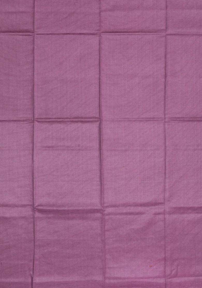 Dusty Pink Woven Tussar Silk Saree With Stripes With Checks And Stripes Design For Women - Indya