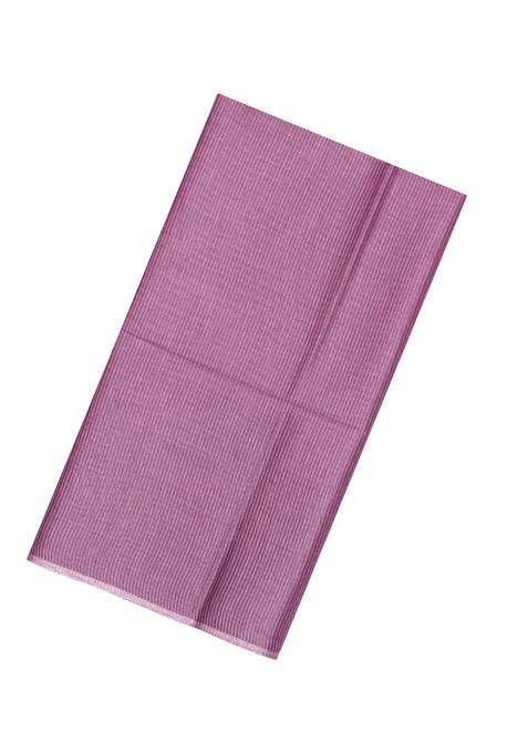 Dusty Pink Woven Tussar Silk Saree With Stripes With Checks And Stripes Design For Women