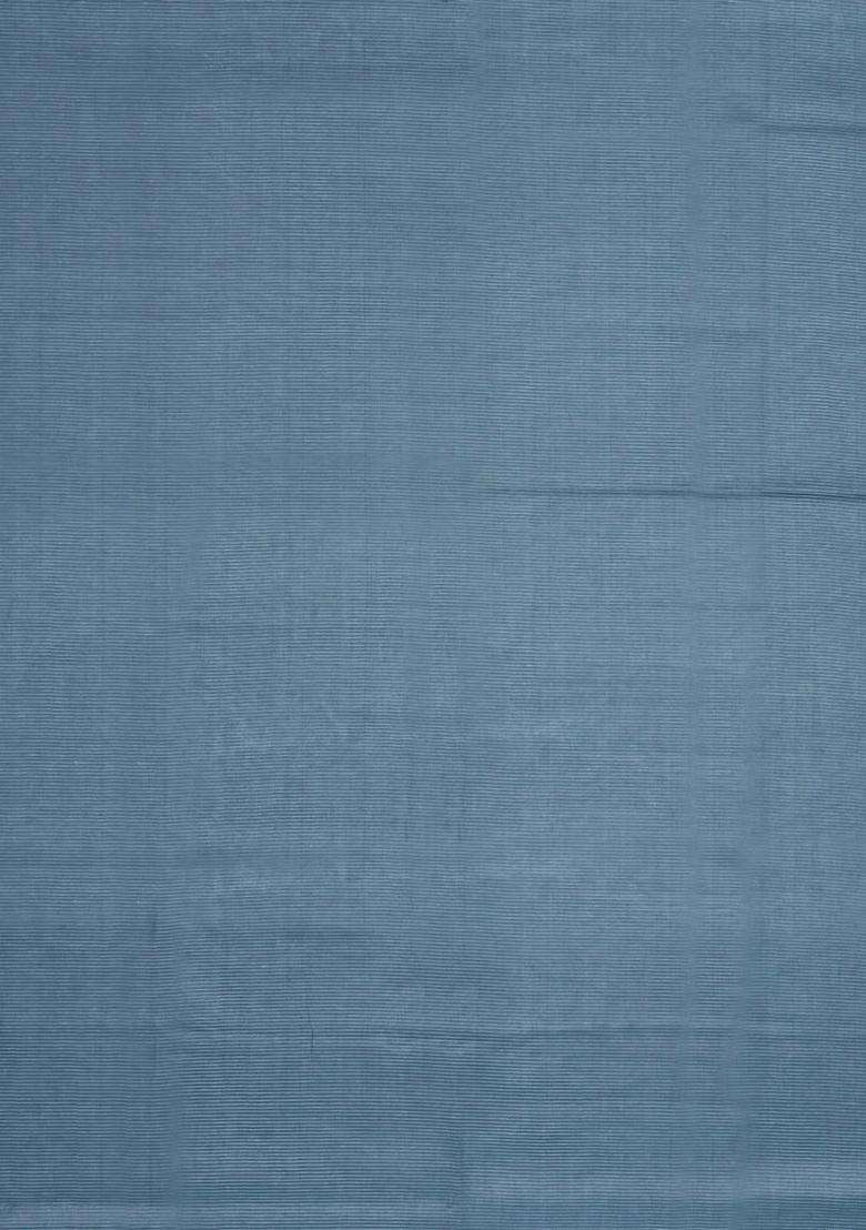 Shadow Green Woven Tussar Silk Saree With Stripes With Checks And Stripes Design For Women - Indya