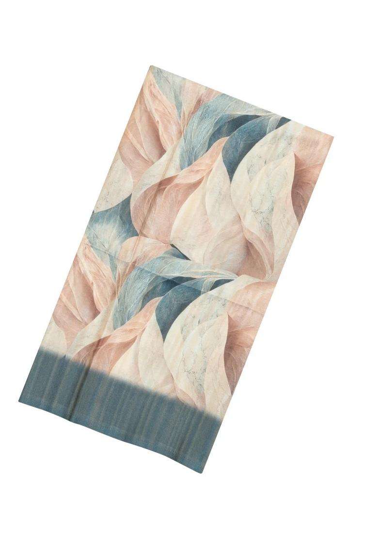 Dark Grey Printed Synthetic Tussar Silk Saree With Contrast Border For Women - Indya