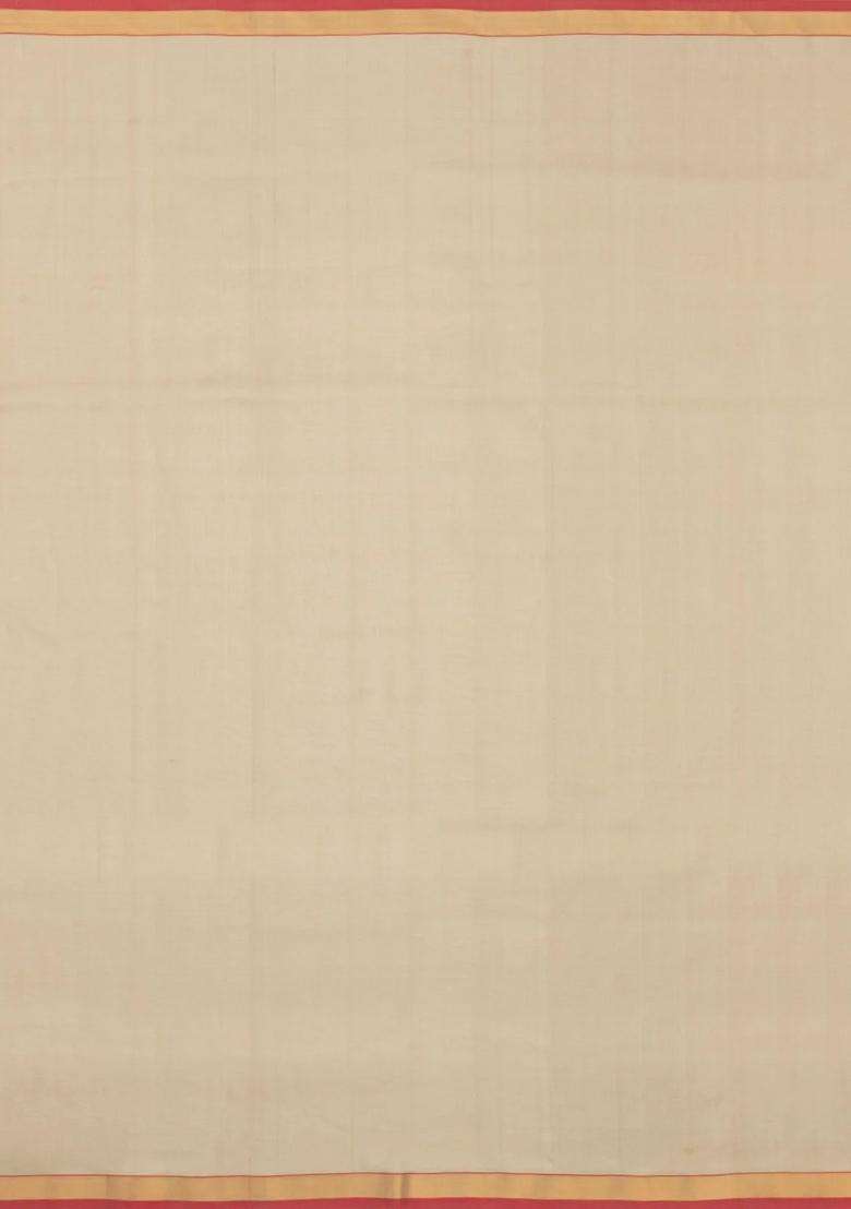 Taupe Handloom Uppada Silk Saree With Floral Motifs With Buttas And Brocade Design For Women - Indya