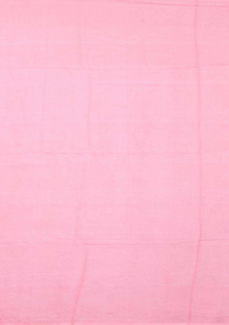 Cream Printed Synthetic Linen Saree With Abstract Motifs For Women - Indya