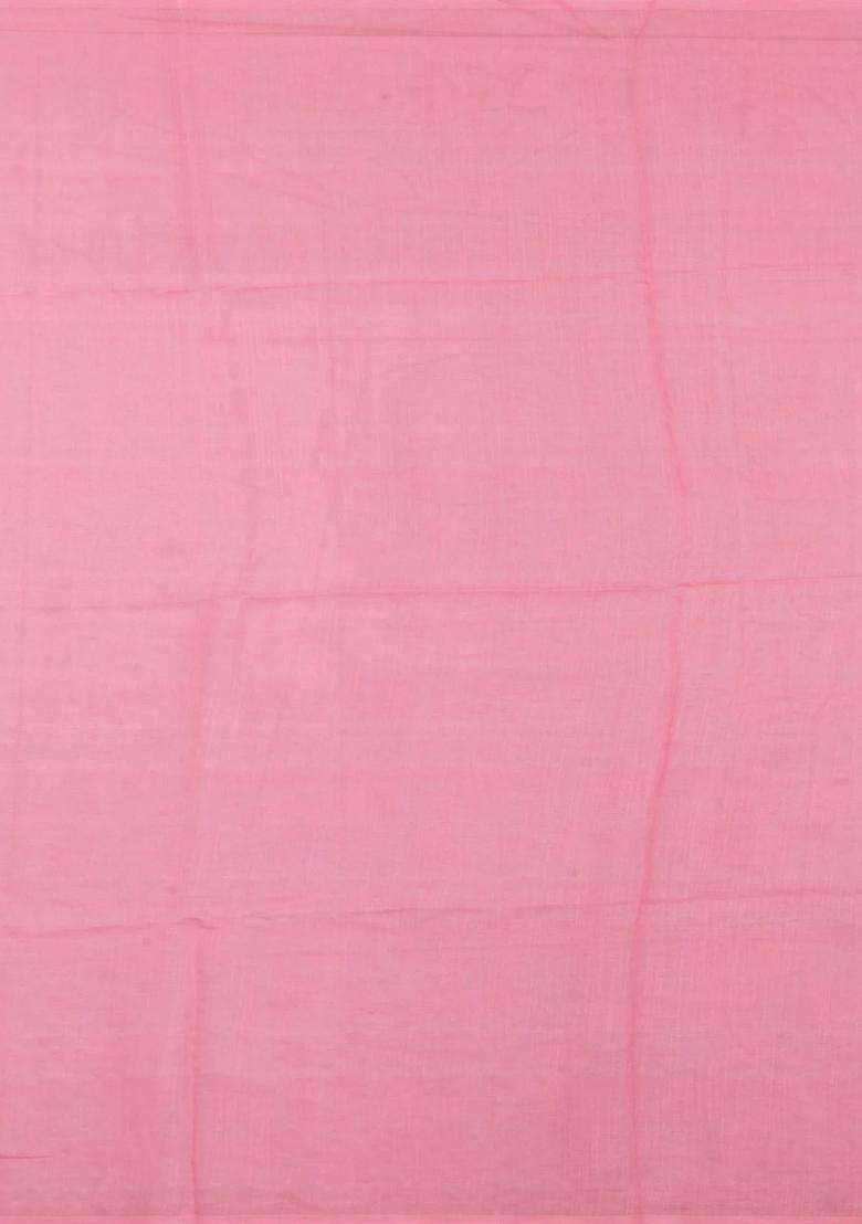 Off White Printed Synthetic Linen Saree With Abstract Motifs For Women - Indya