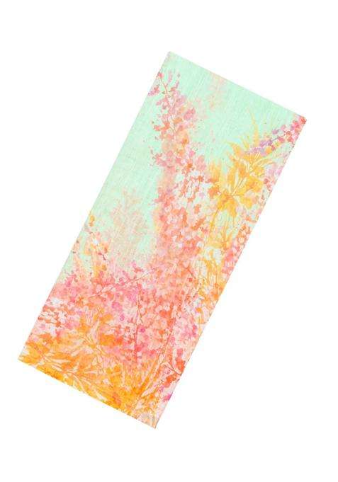 Mint Green Printed Synthetic Linen Saree With Abstract Motifs For Women