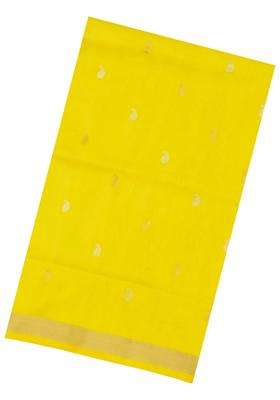 Lime Yellow Lemon Yellow Handloom Uppada Silk Saree With Meena Buttas With Buttas And Brocade Design For Women