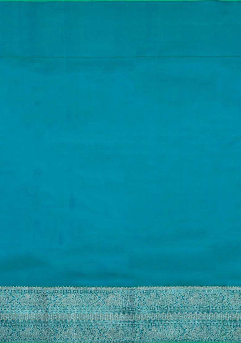 Taupe Handloom Korvai Kanchipuram Silk Saree With Zari Checks With Korvai And Temple Border Design For Women - Indya