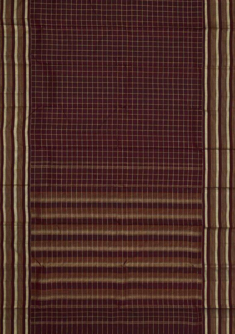 Navy Blue Handloom Korvai Kanchipuram Silk Saree With Temple Border With Korvai And Temple Border Design For Women - Indya