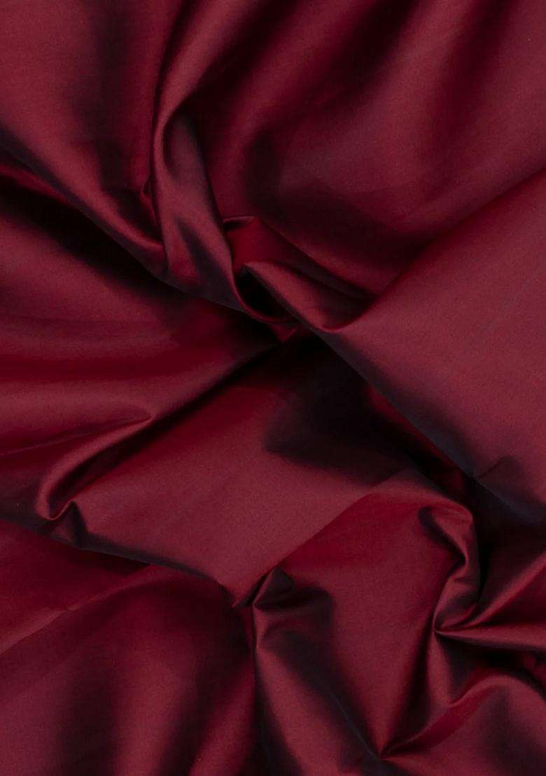 Maroon Handloom Kanchipuram Silk Saree With Combtooth Border With Traditional Woven Design For Women - Indya