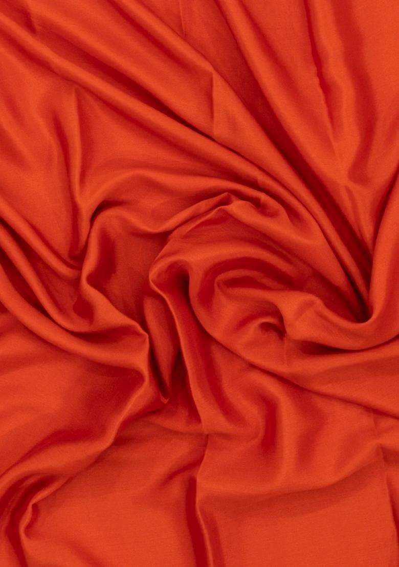 Red Woven Mysore Silk Crepe Saree With Contrast Border With Traditional Woven Design For Women - Indya