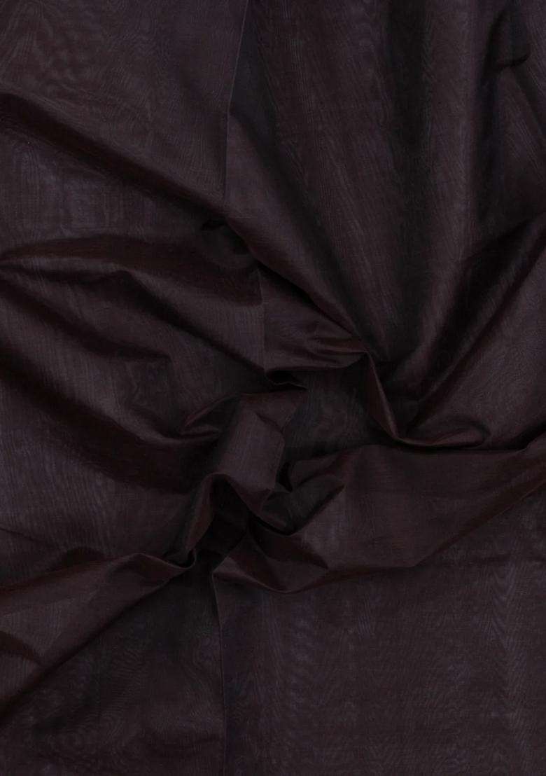Black Handloom Silk Cotton Saree With Zari Border With Traditional Woven Design For Women - Indya