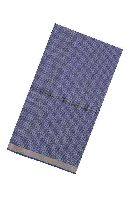 Blue Woven Tussar Silk Saree With Wave Motifs Zari Border With Buttas And Brocade Design For Women