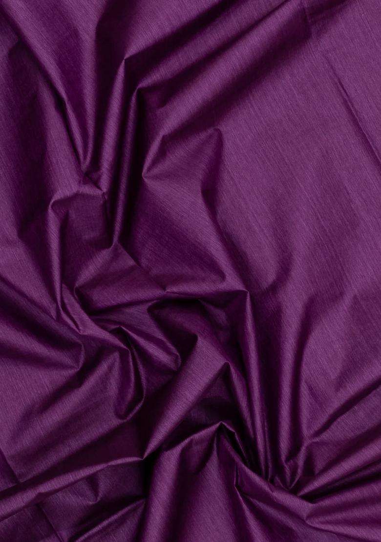 Dark Purple Woven Tussar Silk Saree With Zari Border With Traditional Woven Design For Women - Indya