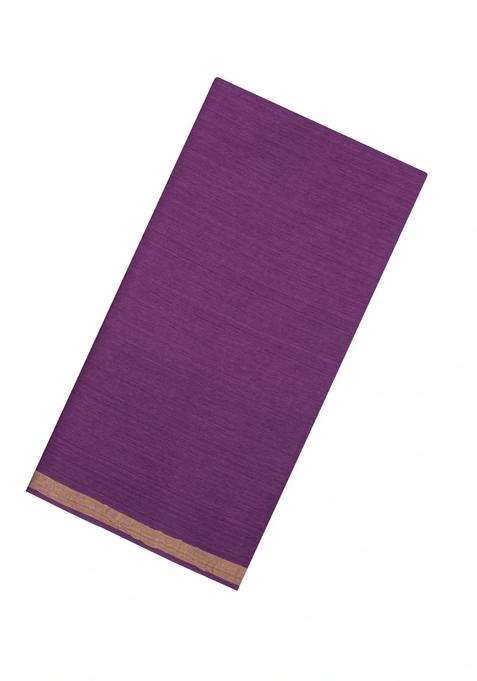 Dark Purple Woven Tussar Silk Saree With Zari Border With Traditional Woven Design For Women