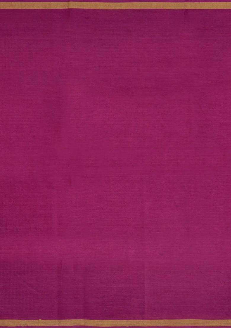 Pink Woven Tussar Silk Saree With Zari Border With Traditional Woven Design For Women - Indya