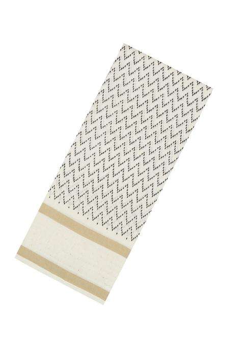 Off White Printed Synthetic Dola Silk Saree With Sequin Work Border With Embroidered Design For Women