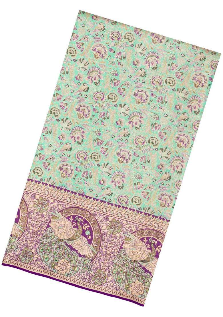 Yellow Handloom Kanchipuram Bridal Silk Saree With Contrast Meena Border With Buttas And Brocade Design For Women - Indya