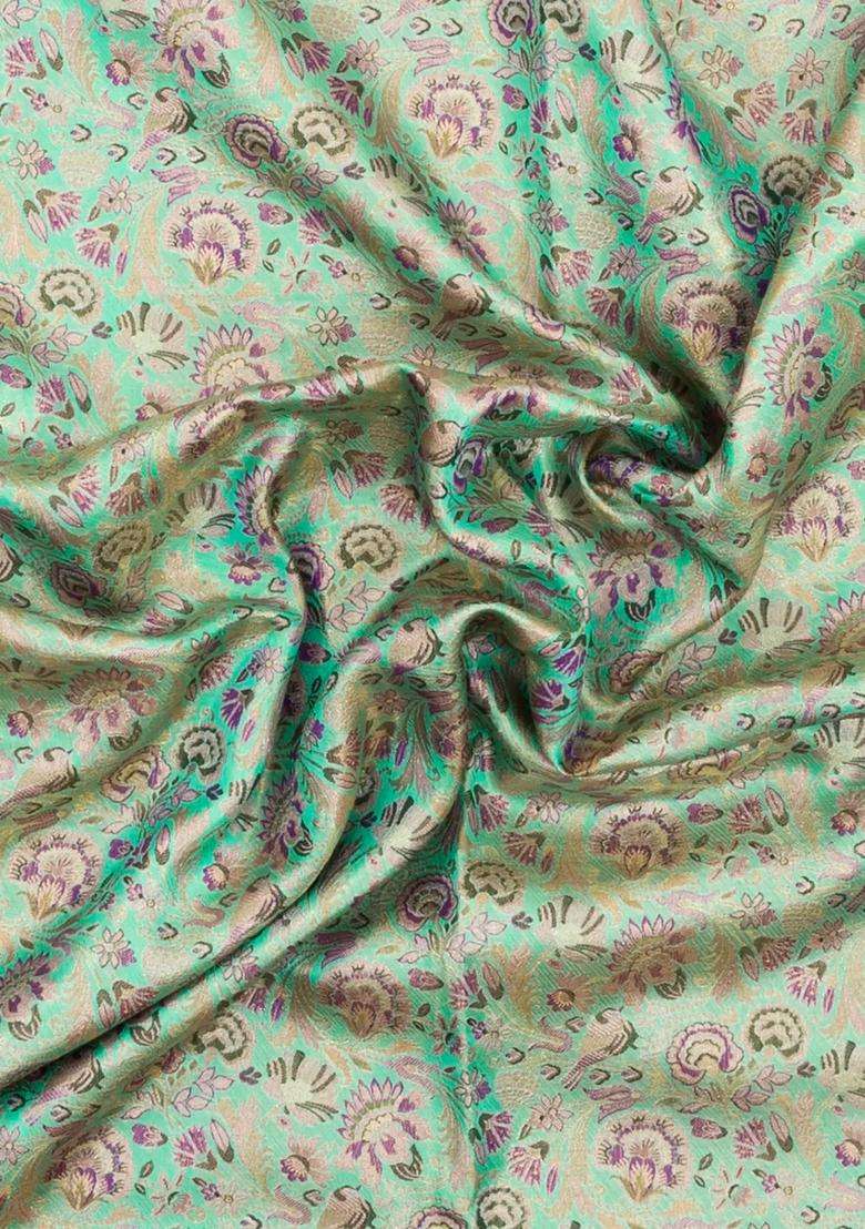 Yellow Handloom Kanchipuram Bridal Silk Saree With Contrast Meena Border With Buttas And Brocade Design For Women - Indya