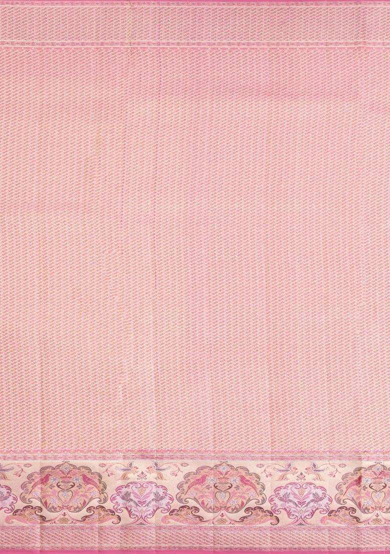 Maroon Handloom Kanchipuram Bridal Silk Saree With Contrast Meena Border With Buttas And Brocade Design For Women - Indya